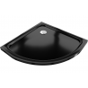 Mexen Flat duş tray semi-circular slim 90 x 90 cm, negru, sifon crom - 41709090