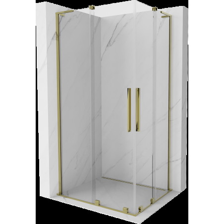 Mexen Velar L Duo cabină de duș glisantă 90 x 80 cm, transparent, auriu - 871-090-080-02-03-50