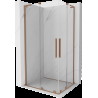 Mexen Velar L Duo cabină de duș glisantă 90 x 80 cm, transparent, cupru periat - 871-090-080-02-03-65