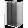 Mexen Velar paravan de duș extensibil Walk-in 70 x 200 cm, grafit 8 mm, aur roz - 871-070-000-43-60