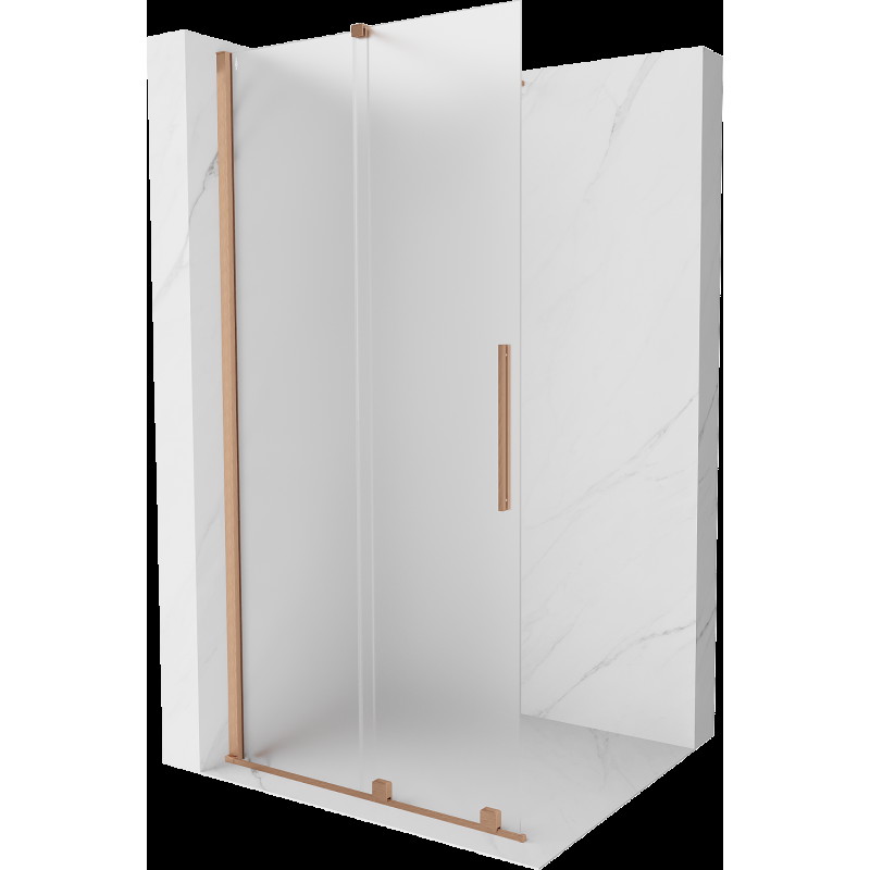 Mexen Velar paravan de duș extensibil Walk-in 90 x 200 cm, sticlă frosted 8 mm, cupru periat - 871-090-000-33-65