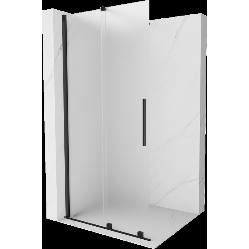 Mexen Velar perete duș extensibil Walk-in 85 x 200 cm, mat 8 mm, negru - 871-085-000-33-70