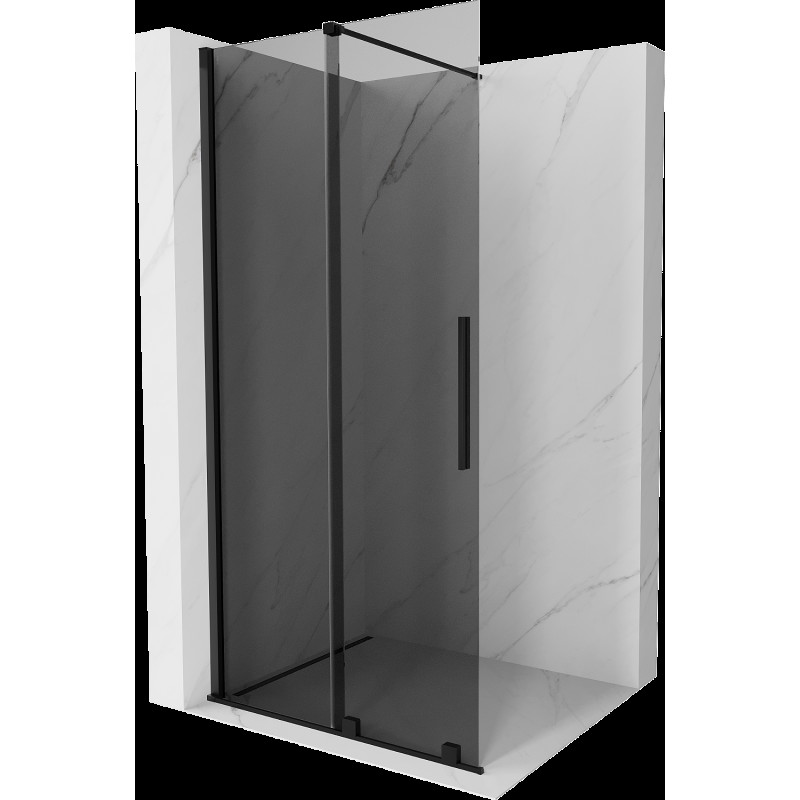 Mexen Velar perete de duș extensibil Walk-in 80 x 200 cm, grafit 8 mm, negru - 871-080-000-43-70