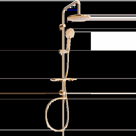 Mexen T40 coloană de duș, Roz-auriu - 798404093-60