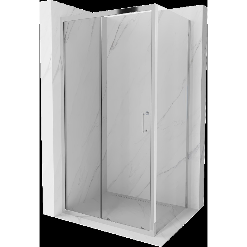 Mexen Apia cabină de duș extensibilă 130 x 90 cm, transparent, Crom - 840-130-090-01-00