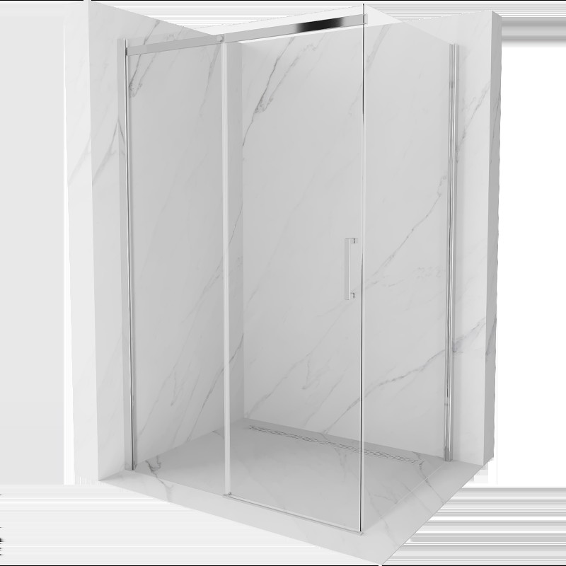 Mexen Omega cabină de duș extensibilă 120 x 70 cm, transparent, Crom - 825-120-070-01-00