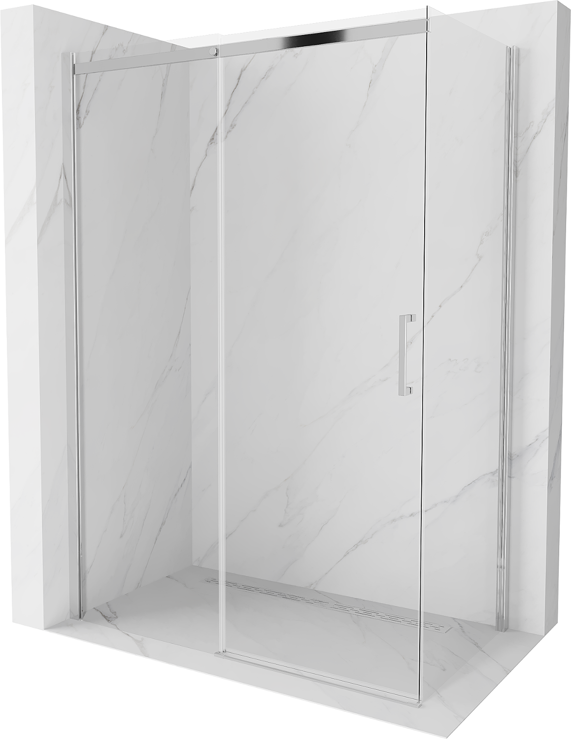 Mexen Omega cabină de duș extensibilă 130 x 70 cm, transparent, Crom - 825-130-070-01-00