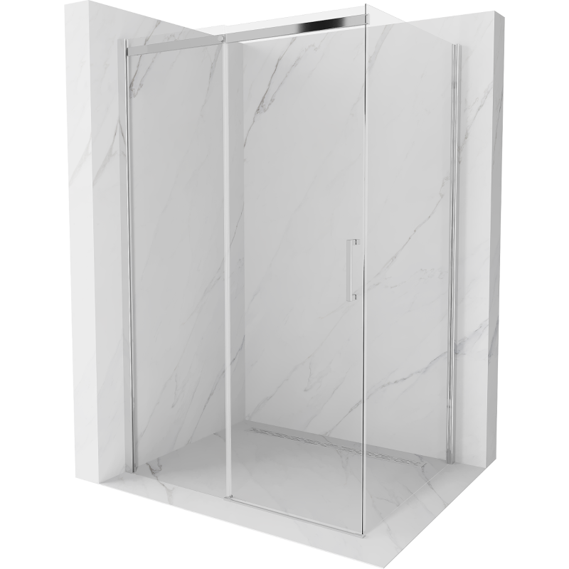 Mexen Omega cabină de duș extensibilă 130 x 90 cm, transparent, Crom - 825-130-090-01-00