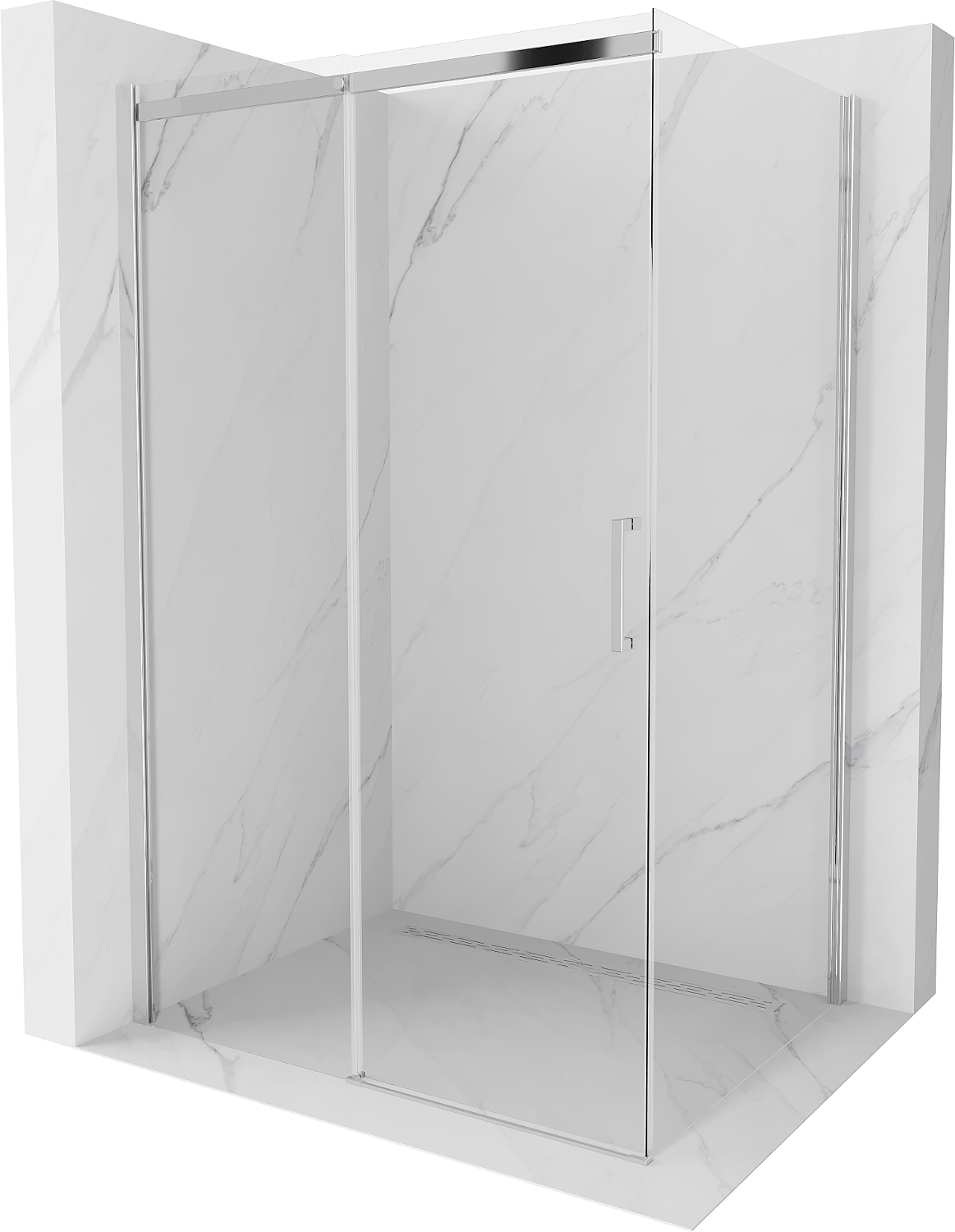 Mexen Omega cabină de duș extensibilă 130 x 90 cm, transparent, Crom - 825-130-090-01-00