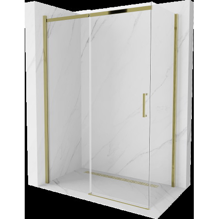 Mexen Omega cabină de duș extensibilă 140 x 70 cm, transparent, Aurie - 825-140-070-50-00