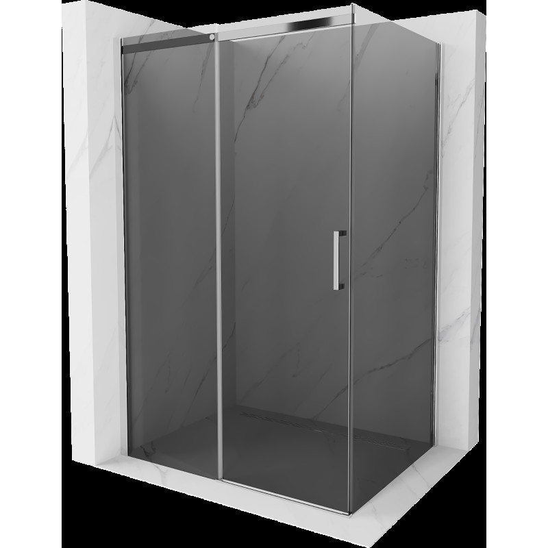 Mexen Omega cabină de duș extensibilă 140 x 90 cm, Grafit, Crom - 825-140-090-01-40