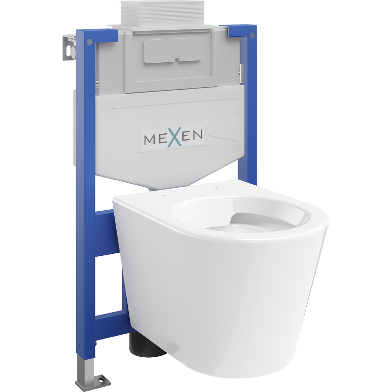 Mexen set WC încastrat cadru Felix XS-U cu vas de toaletă  Rico, Albă - 6853372XX00