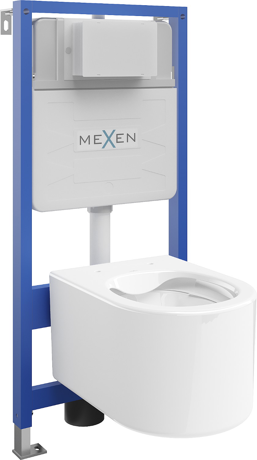 Mexen set WC încastrat cadru Felix Slim cu vas de toaletă  Sofia, Albă - 6103354XX00