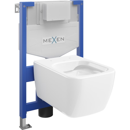 Mexen set WC încastrat cadru Felix XS-F cu vas de toaletă  Stella, Albă - 6803368XX00