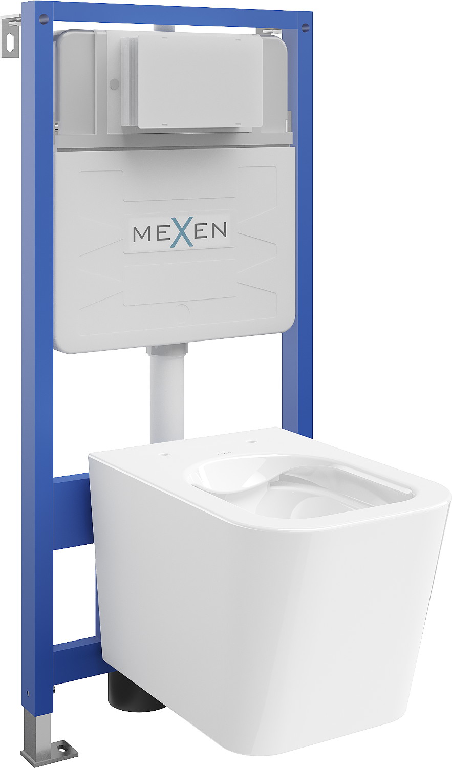 Mexen set WC încastrat cadru Felix Slim cu vas de toaletă  Teo, Albă - 6103385XX00