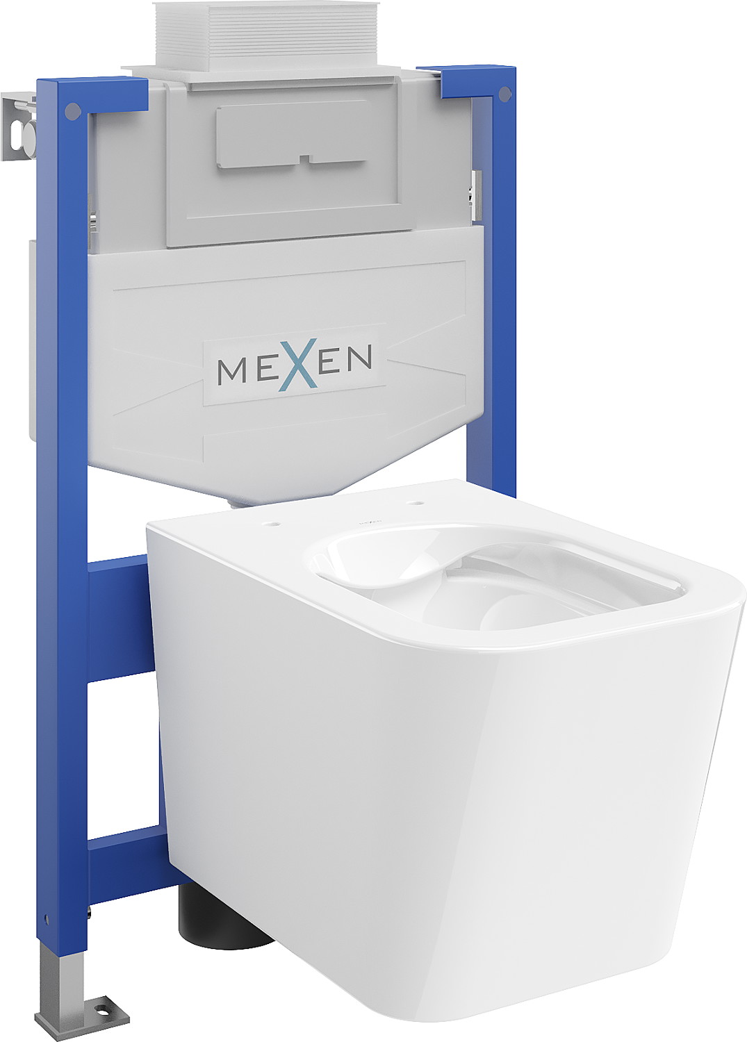 Mexen set WC încastrat cadru Felix XS-U cu vas de toaletă  Teo, Albă - 6853385XX00